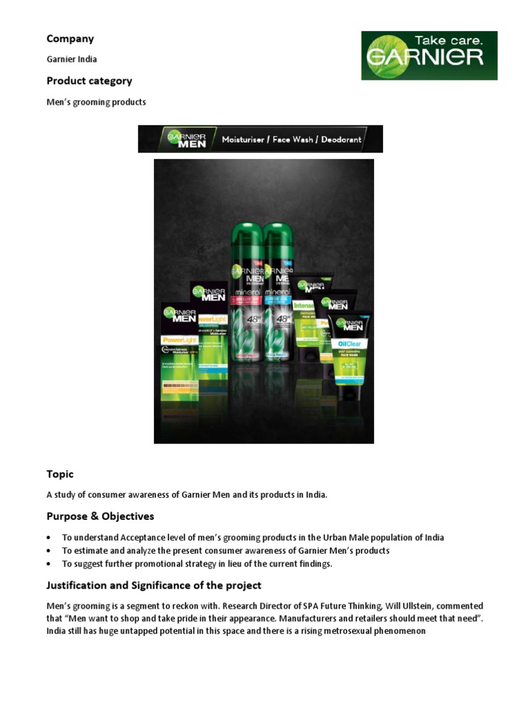 Garnier Men | PDF | Brand | Market (Economics)