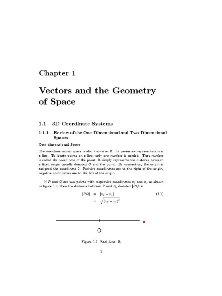 Vectors and The Geometry of Space: 1.1 3D Coordinate Systems | PDF ...