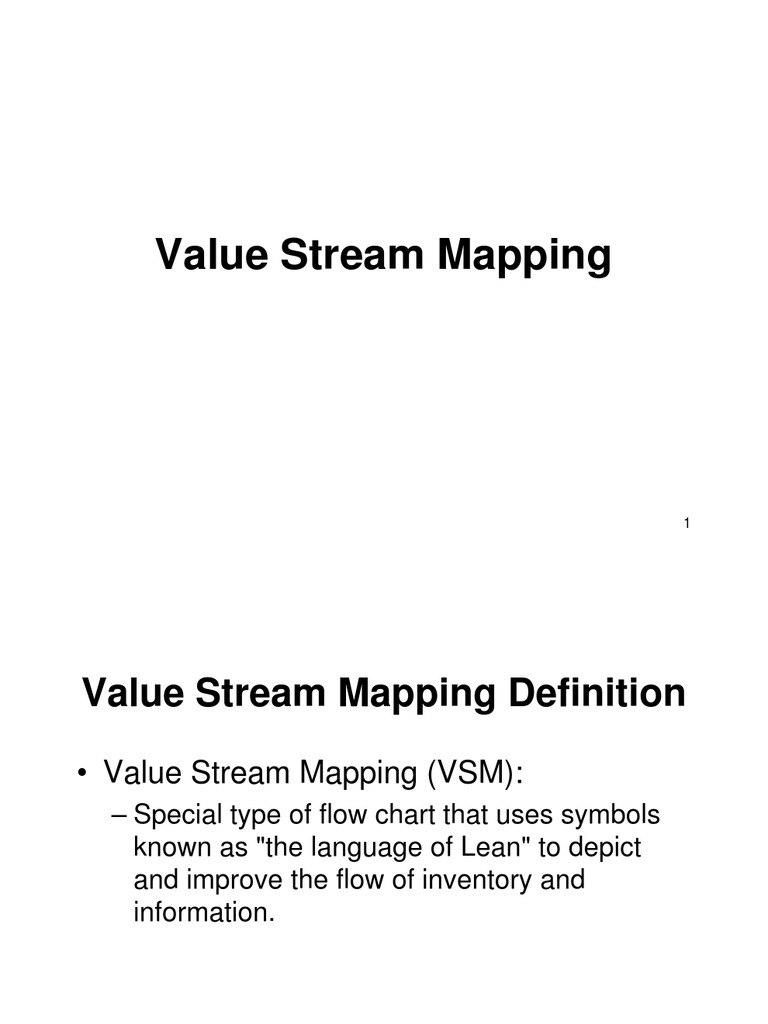 Value Stream Mapping | PDF | Lean Manufacturing | Inventory