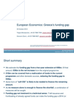 CREDIT SUISSE - European - Economics - Greece's Funding Gap - Oct2012