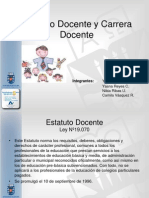 Estatuto y Carrera Docente