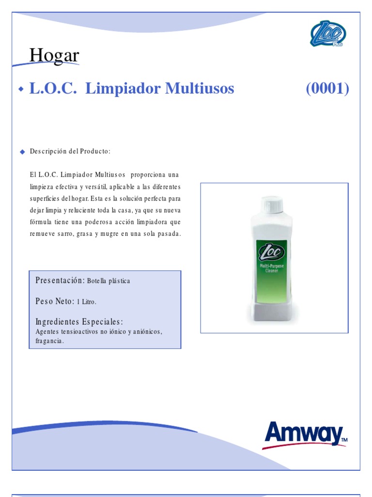 Amway Home™ Limpiador multiusos L.O.C.™, Limpiadores de Superficies