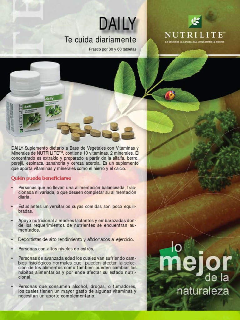 Nutrilite Daily Vitamina Nutrientes