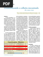 Desmistificando a Colheita Mecanizada Da Cana Crua