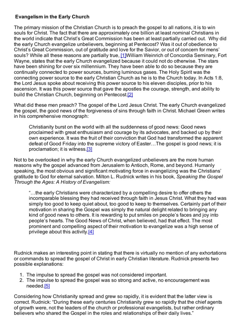 Through The Ages A History Of Evangelism Pdf Evangelism The Gospel