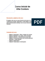 Curso Inicial de Alta Costura