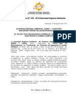 Boletin de Prensa 028 - 2013 - Iii Taller Formulacion Proyectos Adaptación Al CC