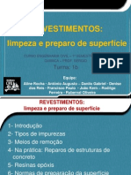 Revestimentos Limpeza e Preparo de Superficie - Quimica