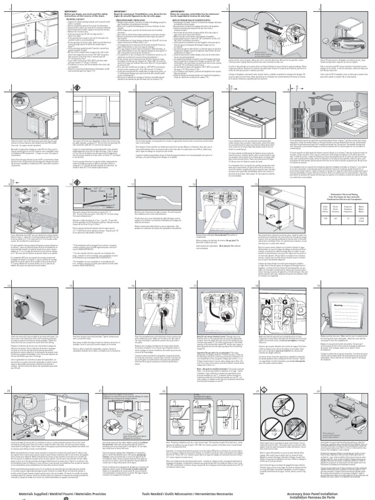 Vérifications avant installation lave-vaisselle | PDF | Tuyau | Électricité