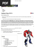 Transformers prime, Wiki