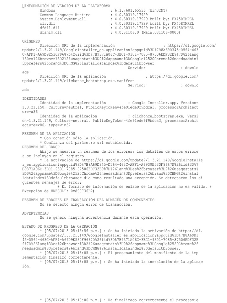 ERROR AL INSTALAR GOOGLE CHROME EN WINDOWS 10 intelligence overview