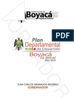 Plan Departamental de Desarrollo Boyacá se Atreve 2012 - 2015