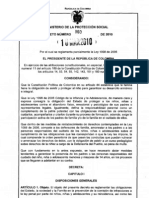 Reglamentario Ley de Infancia y Adolescencia Decreto 860 de 2010