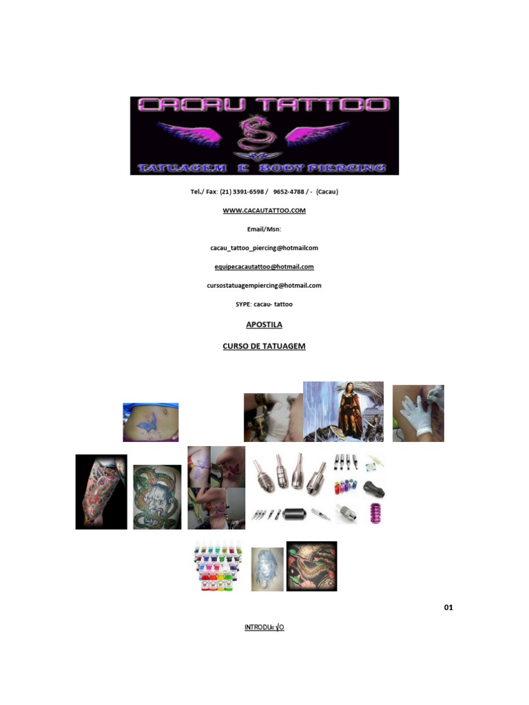 Curso de Tatuagem: Equipamentos e Técnicas | PDF | Tatuagem | Natureza