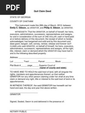 Quit Claim Deed