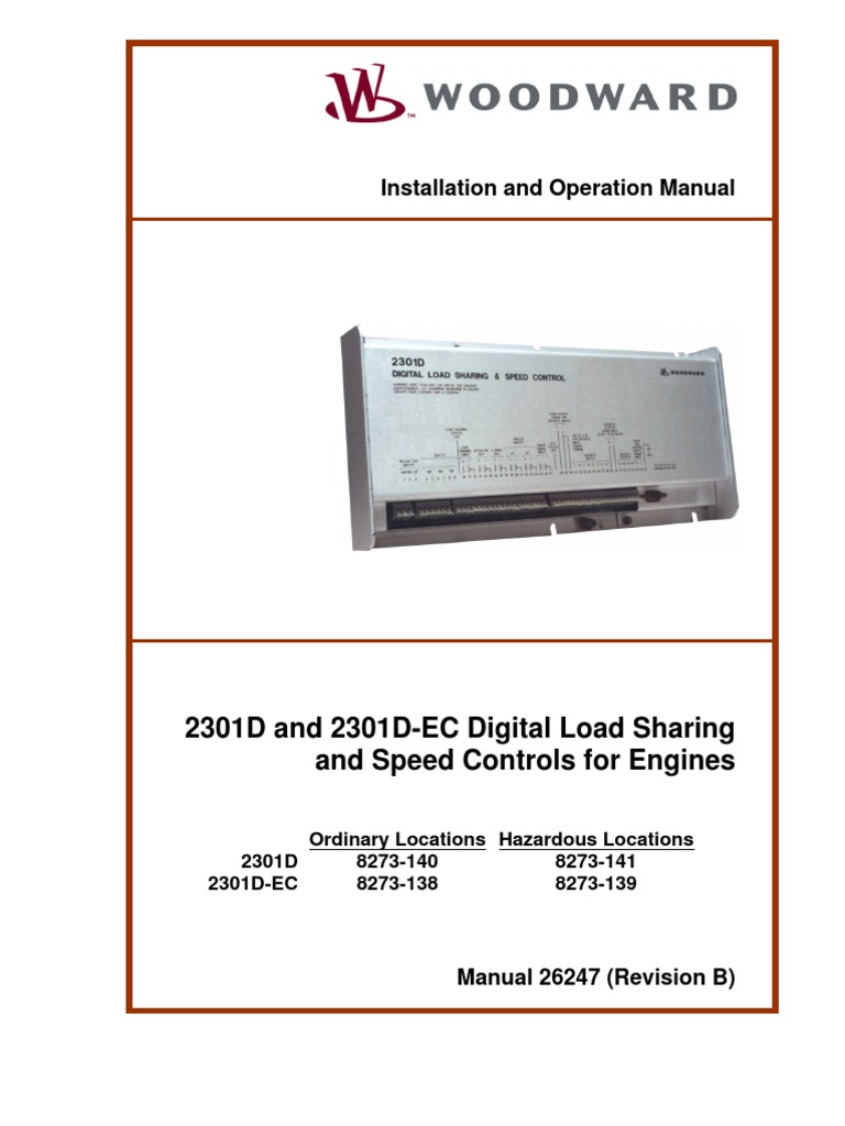 Woodward 2301D Manual | PDF | Switch | Relay