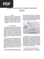 Systems For Context Awareness: Challenges & Opportunities: Pankaj Mehra