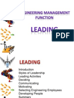 Engineering Management Function - Leading