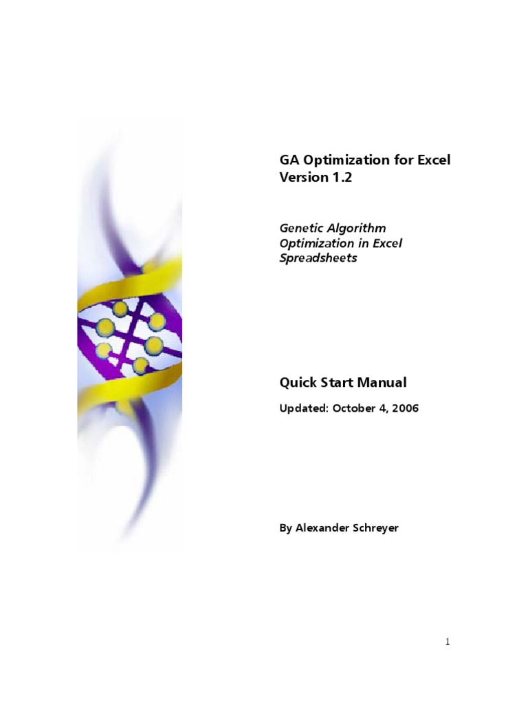 Ga Optimization For Excel 1 2 | PDF | Genetic Algorithm | Mathematical ...