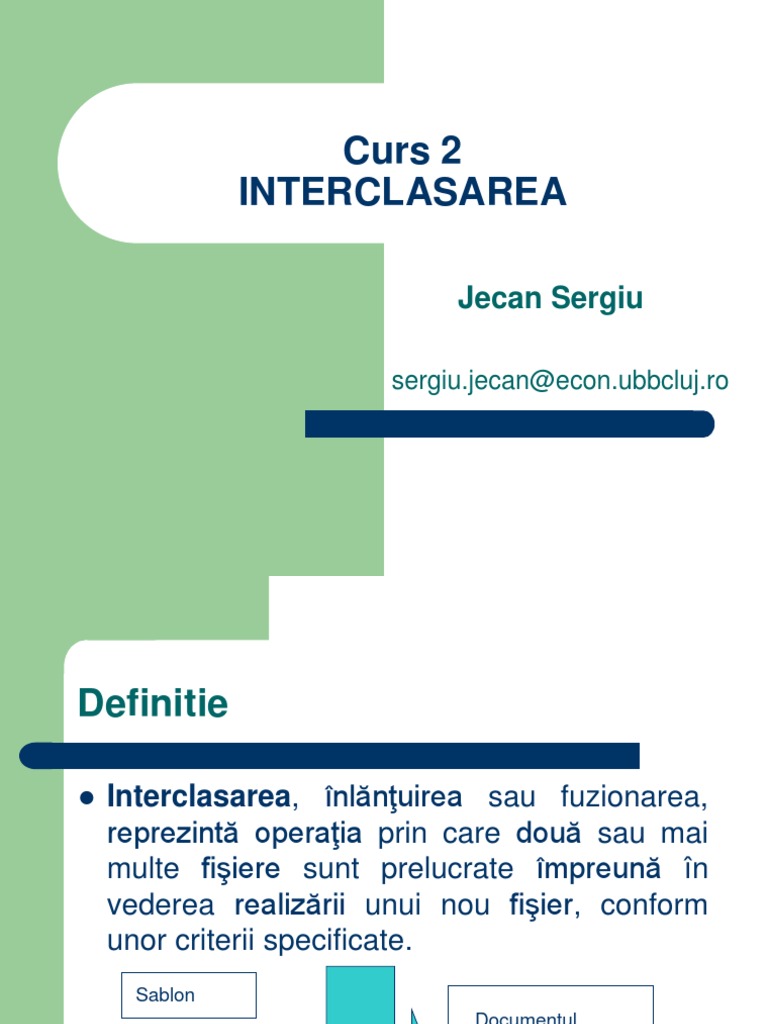 Curs2 - Interclasarea | PDF