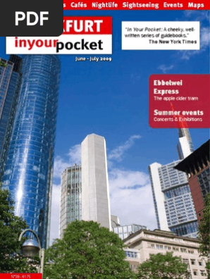 Frankfurt In Your Pocket 39 June July 2009 Frankfurt Transport