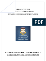 Application For Registration/Renewal of Nursing Homes/Hospitals/Clinics