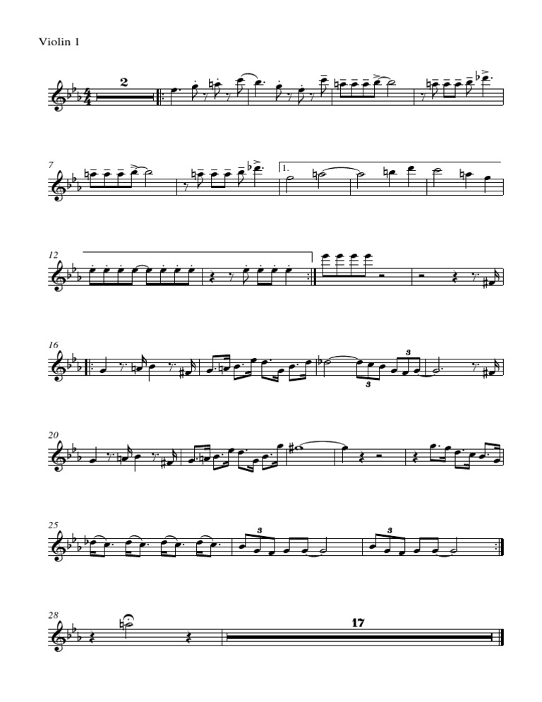 Violin Sheet Music Notation Guide | PDF