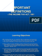 Important Definitions: The Income-Tax Act, 1961