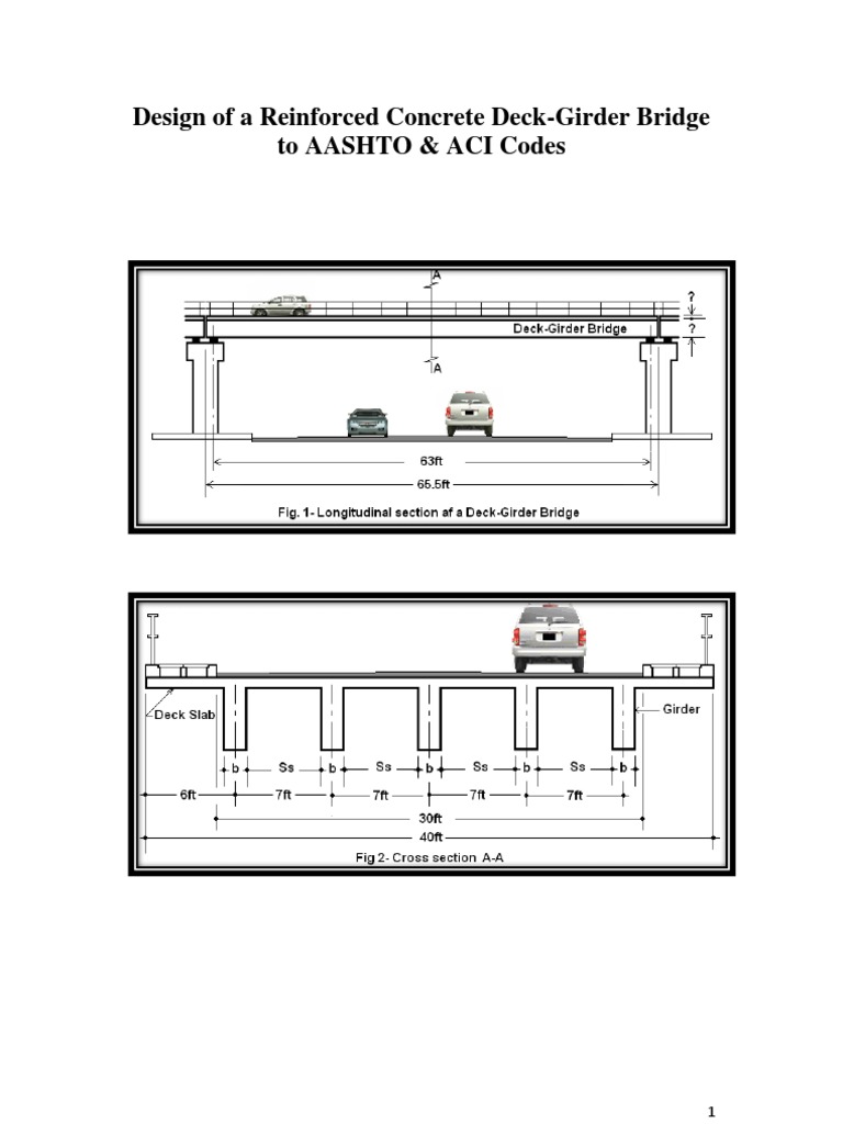 Reinforced Concrete Deck-Girder Bridge Design | PDF