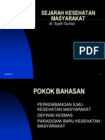 Sejarah Kesehatan Masyarakat