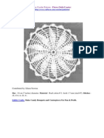 Free Crochet Patterns - Flower Doily/Coaster: Contributed By: Eileen Newton