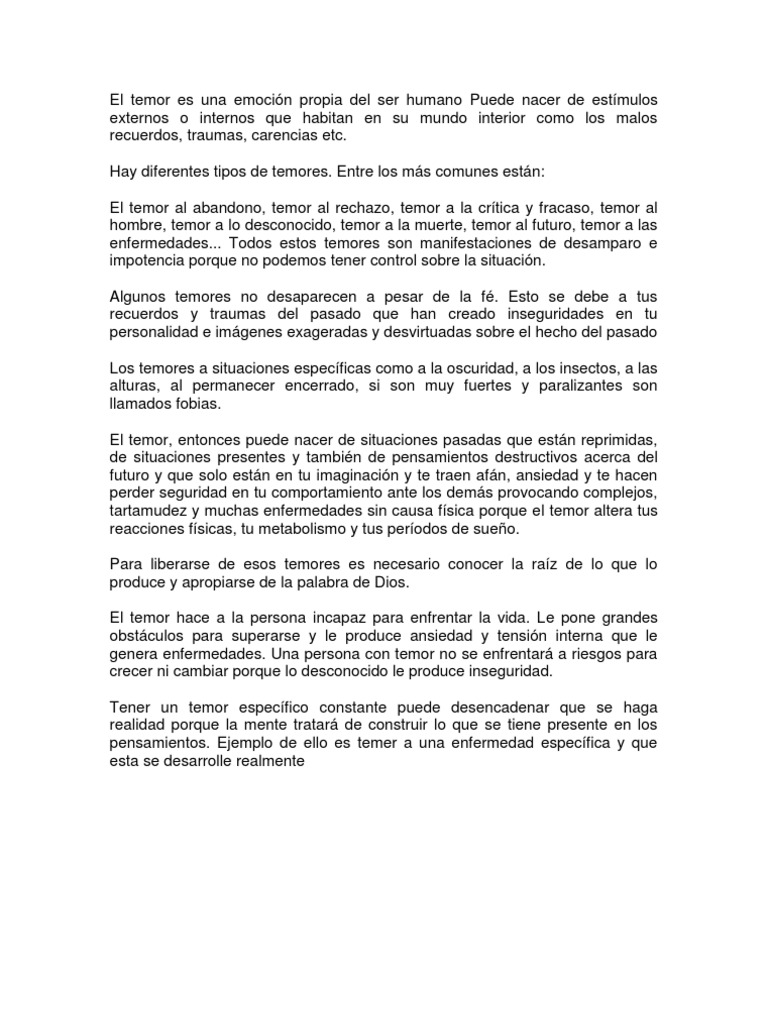El Temor | PDF