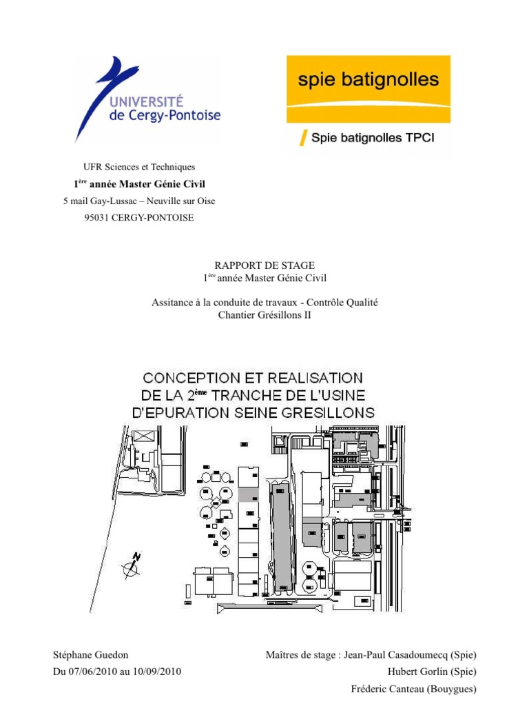 Rapport Stage Genie Civil Pdf Pdf Secteurs De L Economie Ingenierie