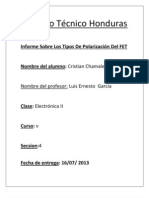 Informe de Polarizacion Del FET+