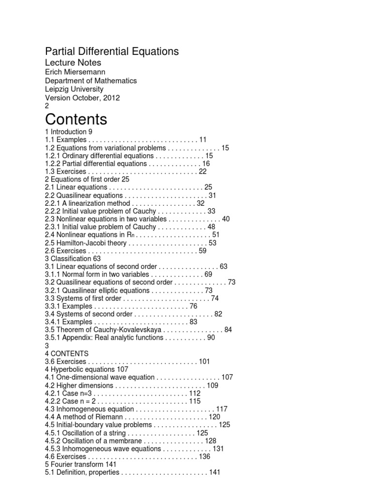 Partial Differential Equations PDF Calculus Of Variations