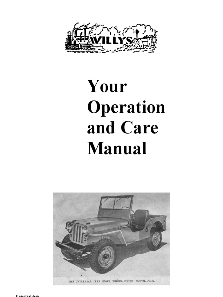 willys jeep manual free download