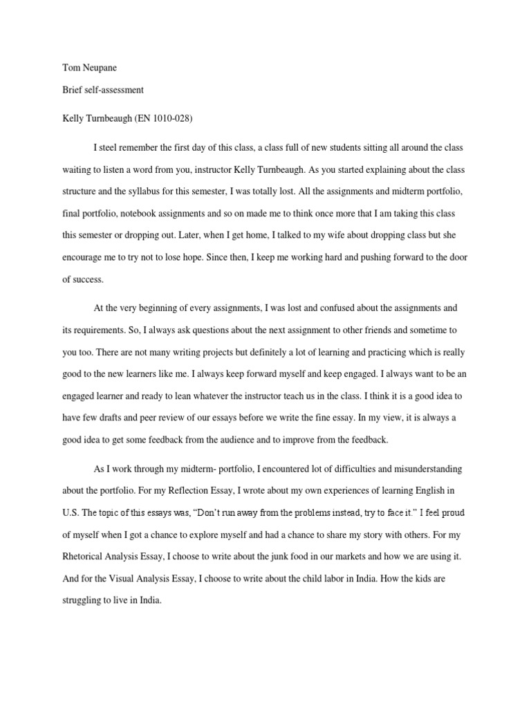 Self Assessment  Bhutan  Essays