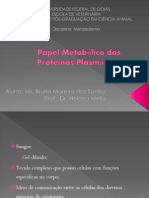 Papel Metabólico das Proteínas Plasmáticas