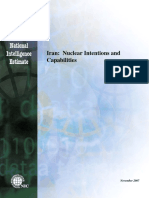 National Intelligence Estimate 2007 - Iran