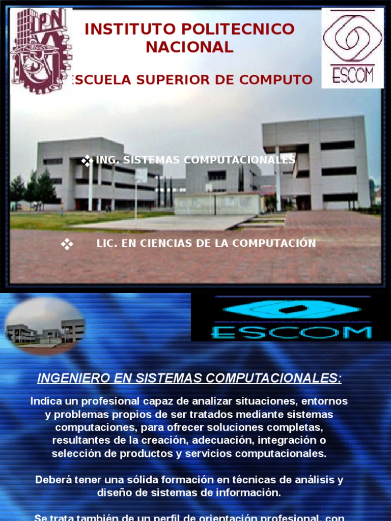 Lic. en Ciencas de La Computacion 1CV3 | PDF | Ciencias de la ...