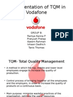 Implementation of TQM in Vodafone