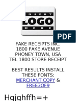 Fake Receipt With Store Logo