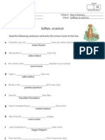 Suffixes Er and Est - Grammar Worksheet For Primary/elementary Children