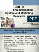 Marketing Information System and Marketing Research: Unit - Ii
