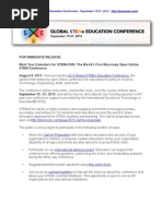 Download STEMxCON Press Release -  August 2013 by Lucy Gray SN159126855 doc pdf