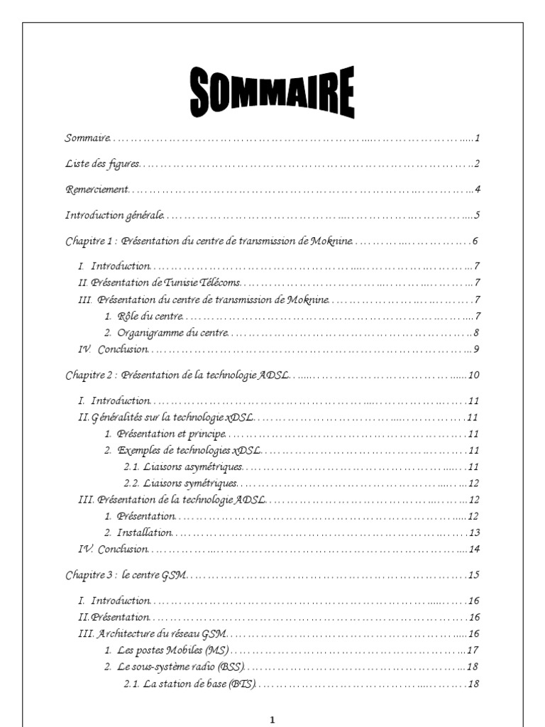 Exemple De Sommaire Dun Rapport De Stage Le Meilleur Exemple  Rezfoods
