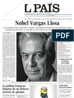 El Pais 071010 Vargas Llosa Nobel