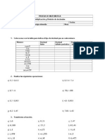 Prueba de Mate Decimales