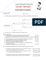 Examen de Geo 5sec Mes de Abril