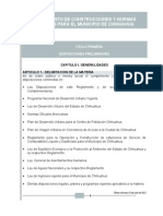 Reglamento de Construcciones Y Normas Tecnicas para El Municipio de Chihuahua